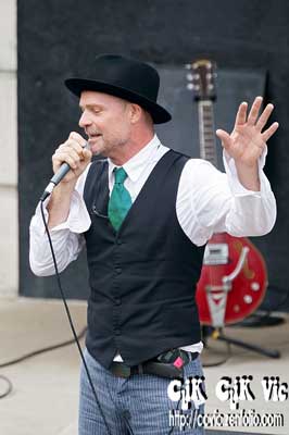 Photo of Gord Downie performing at the Rock the Line concert. Photo credit Vincent Banial