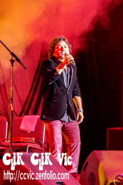Photo of the Kailash Kher and his band “Kailasa” performing at the CNE Bandsell on Aug 17 2014. Photo Credits CLiK CLiK Vic