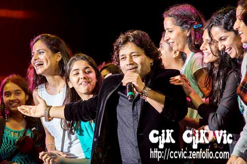 Photo of the Kailash Kher and his band “Kailasa” performing at the CNE Bandsell on Aug 17 2014. Photo Credits CLiK CLiK Vic
