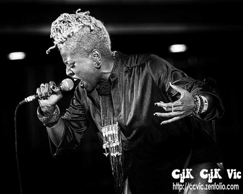 Saidah Baba Talibah performing at Yonge Dundas Sq, in Toronto 2013. Photo Credit Vincent Banial