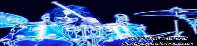 Photo of Drummer for the KISS cover band called DESTROYER. Photo credit Vincent Banial