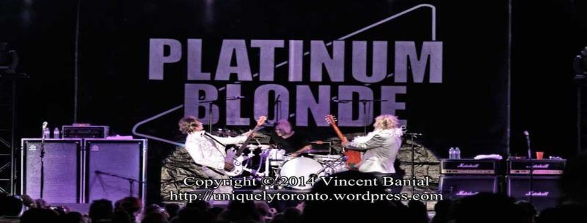 Photo of Platinum Blonde performing atthe Toronto CNE in 2014. Photo credit Vincent Banial and Uniquely Toronto