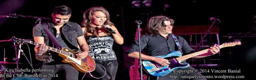 Photo of the Kira Isabella concert at the CNE Bandshell in 2014. Photo credit Vincent Banial and Uniquely Toronto