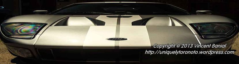 Photo of aFord GT front end. Photo credit Vincent Banial @ uniquelytoronto.com