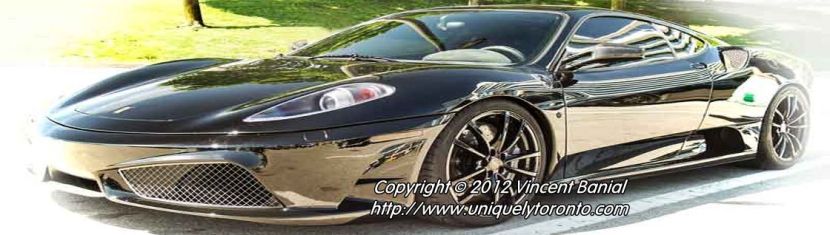 Photo of a Ferrari. Photo credit Vincent Banial for Uniquely Toronto