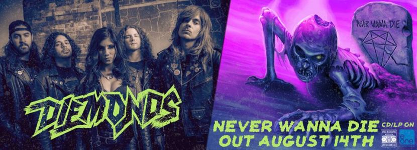 Photo of the cover of Diemonds new album titled "Never Wanna Die"