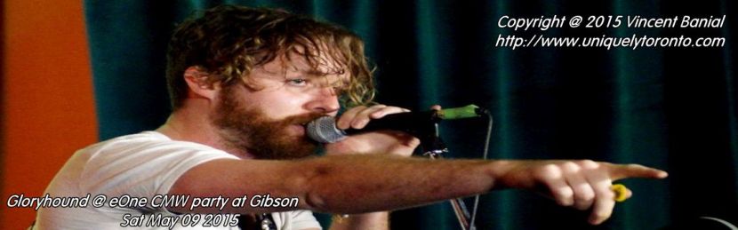 Photo of the band Gloryhound performing at theeOne/Gibson Canadian Music Week Party on May 09 2015. Photo credit Vincent Banial for Uniquely Toronto