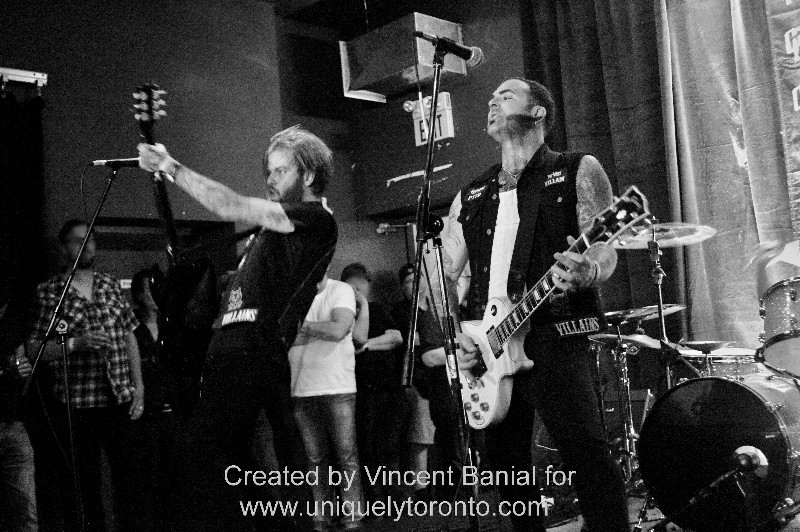 Photo of a band called "The Wild!" perfoming at the eOne Music party. Photo credit Vincent Banial