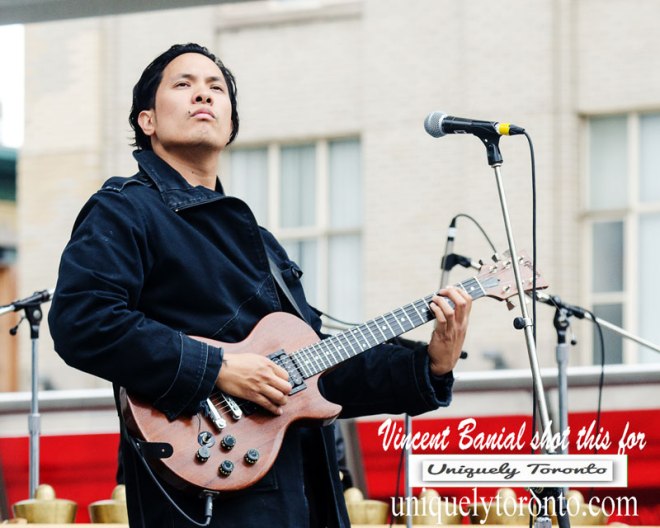 Photo of DATU performing at Yonge Dundas Square in Toronto. Photo credit Vincent Banial
