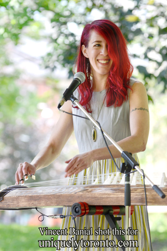 Photo of "The Jessica Stuart Few" performing on Monday, June 29th at St. James Park in Toronto. Photo credit Vincent Banial