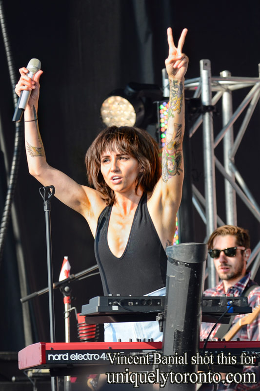 Photo of LIGHTS performing in Vaughan on Canada Day. Photo credit Vincent Banial
