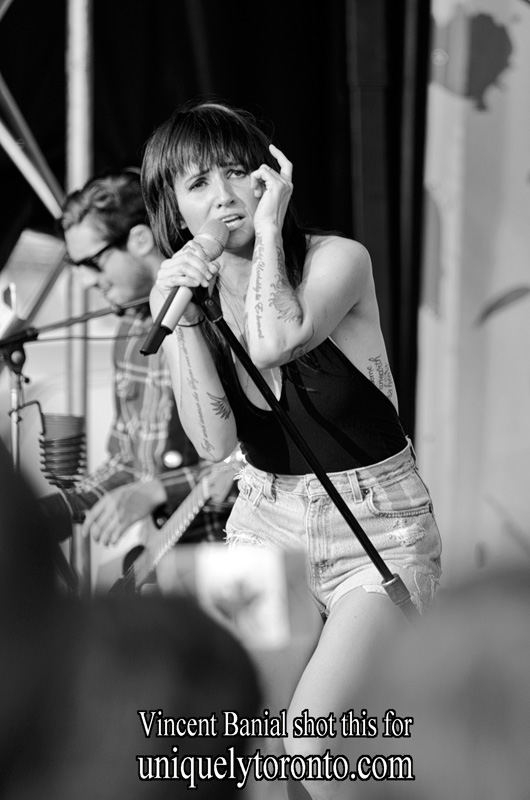 Photo of LIGHTS performing in Vaughan on Canada Day. Photo credit Vincent Banial
