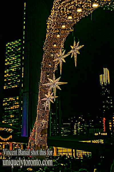 Photo of 2015 Nathan Phillips Square. Toronto Christmas Tree. Photo credit Vincent Banial
