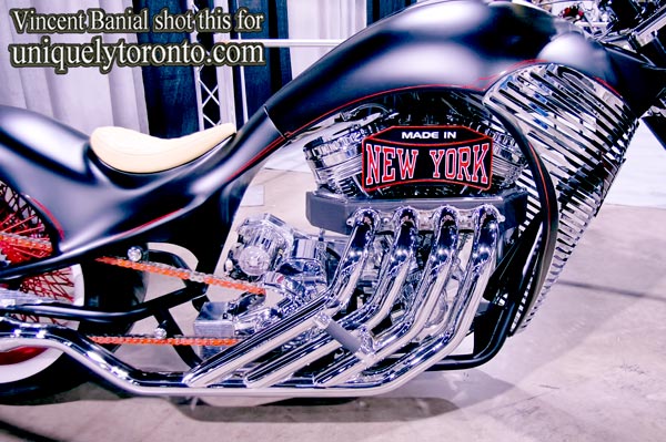 Photo of the Custom Chopper built by Paul Jr. Designs for the 2012 Chopper Live Build Off. Photo credit Vincent Banial
