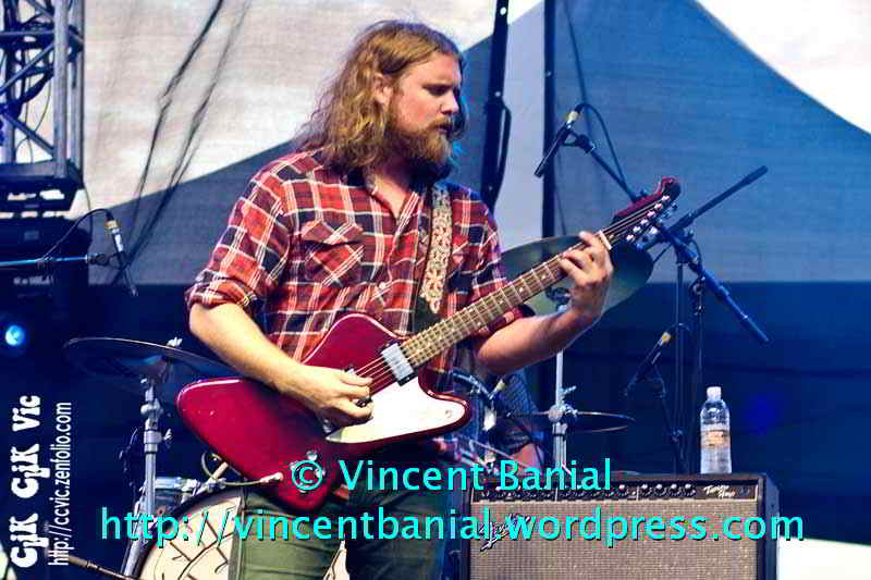 Photo of "The Sheepdogs" in concert at the Festival of Friends 2011. Photo credit Vincent Banial
