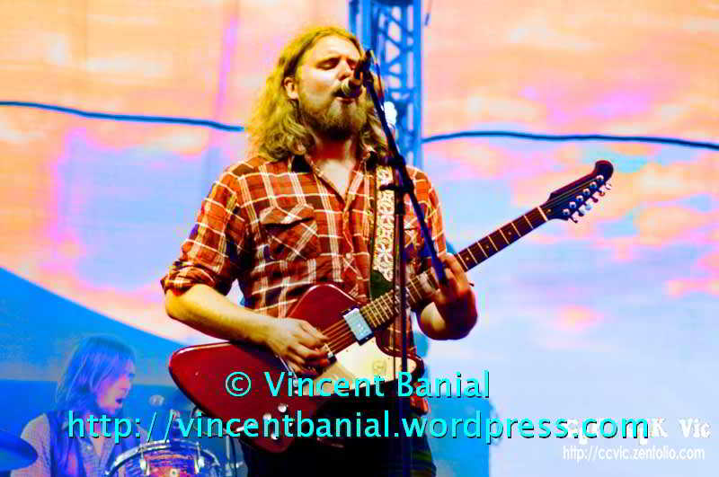 Photo of "The Sheepdogs" in concert at the Festival of Friends 2011. Photo credit Vincent Banial