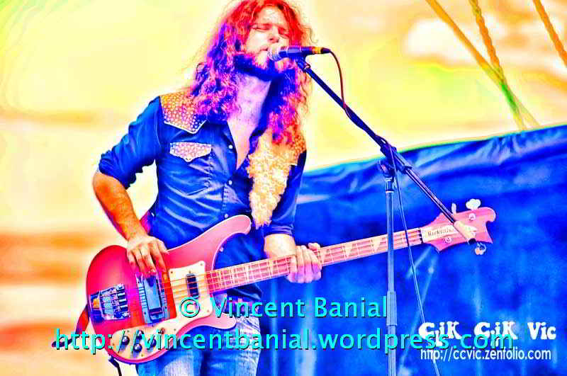 Photo of "The Sheepdogs" in concert at the Festival of Friends 2011. Photo credit Vincent Banial