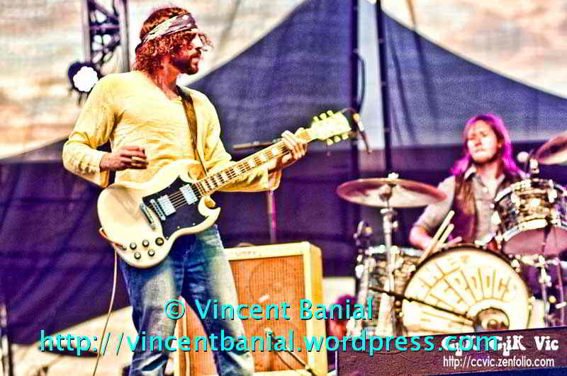Photo of "The Sheepdogs" in concert at the Festival of Friends 2011. Photo credit Vincent Banial