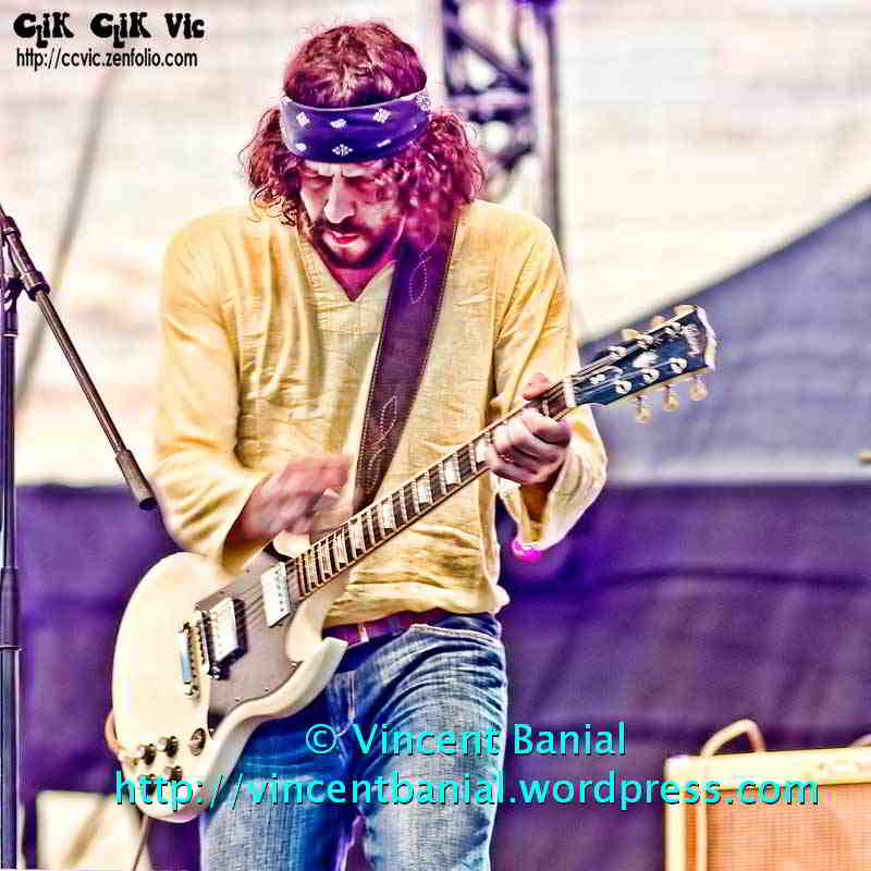 Photo of "The Sheepdogs" in concert at the Festival of Friends 2011. Photo credit Vincent Banial