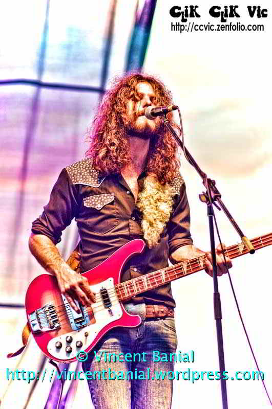 Photo of "The Sheepdogs" in concert at the Festival of Friends 2011. Photo credit Vincent Banial