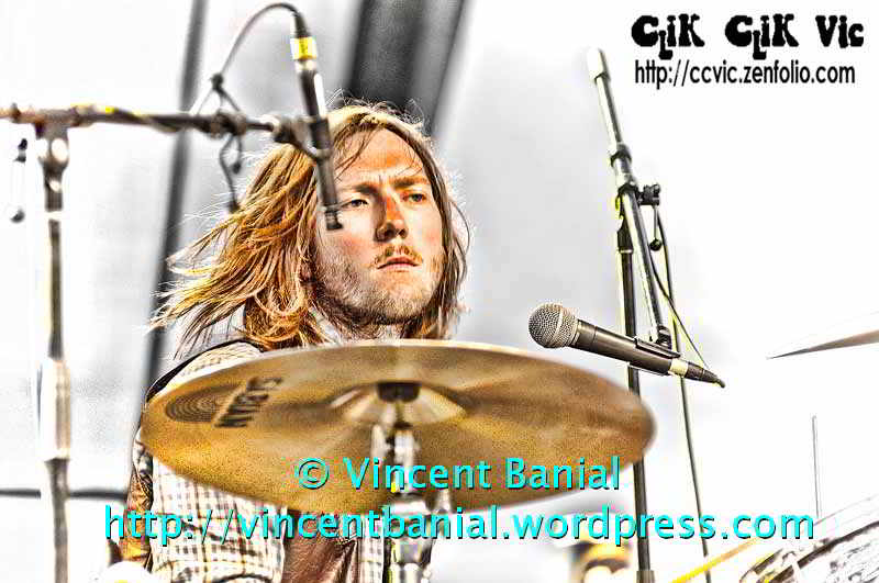 Photo of "The Sheepdogs" in concert at the Festival of Friends 2011. Photo credit Vincent Banial