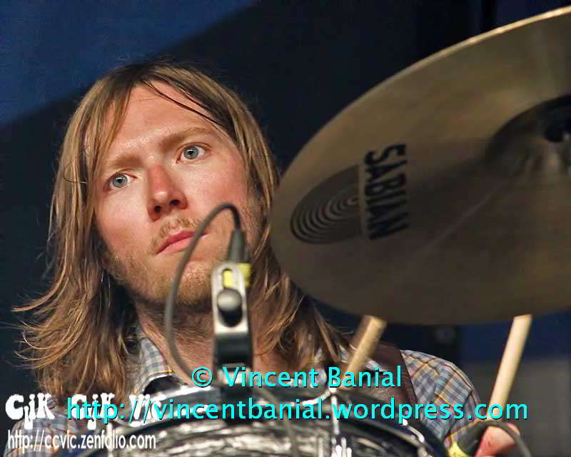 Photo of "The Sheepdogs" in concert at the Festival of Friends 2011. Photo credit Vincent Banial