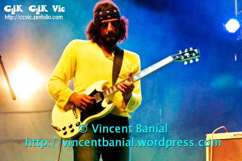 Photo of "The Sheepdogs" in concert at the Festival of Friends 2011. Photo credit Vincent Banial