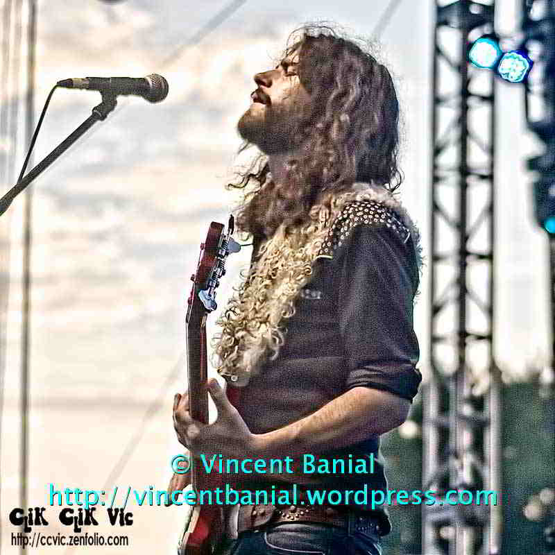 Photo of "The Sheepdogs" in concert at the Festival of Friends 2011. Photo credit Vincent Banial