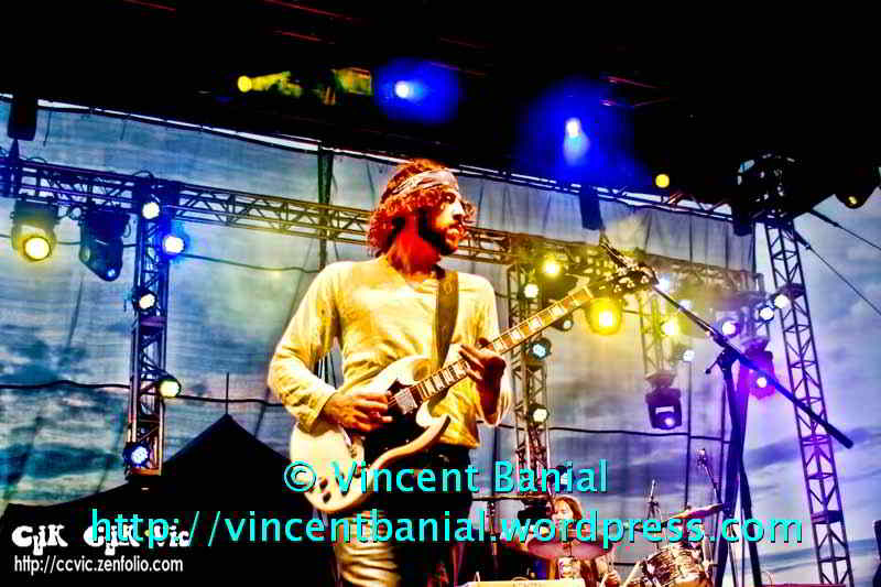 Photo of "The Sheepdogs" in concert at the Festival of Friends 2011. Photo credit Vincent Banial