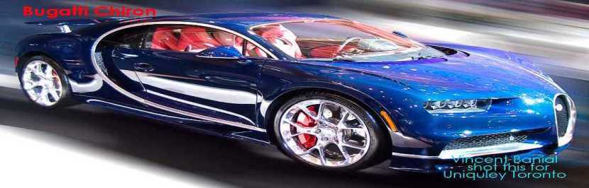 Photo of a Bugatti Chiron taken by Vincent Banial for Uniquely Toronto